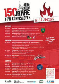 150 Jahre FFW Königshofen an der Heide - Plakat